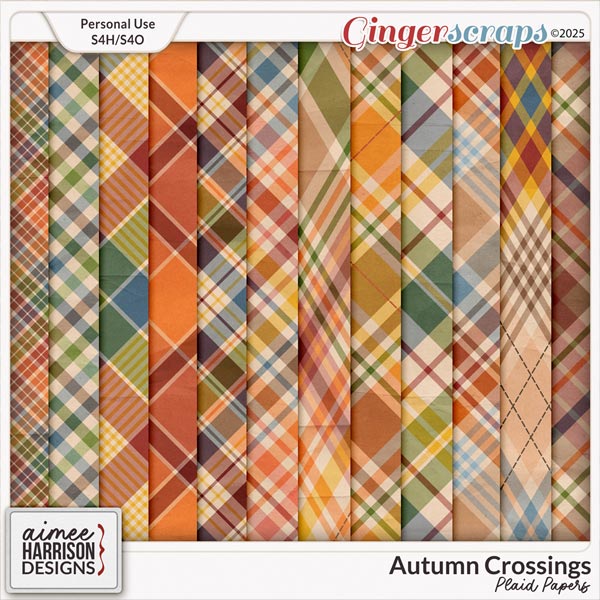 Autumn Crossings Plaid Papers by Aimee Harrison