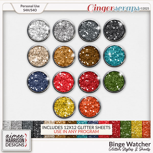 Binge Watcher Glitters by Aimee Harrison