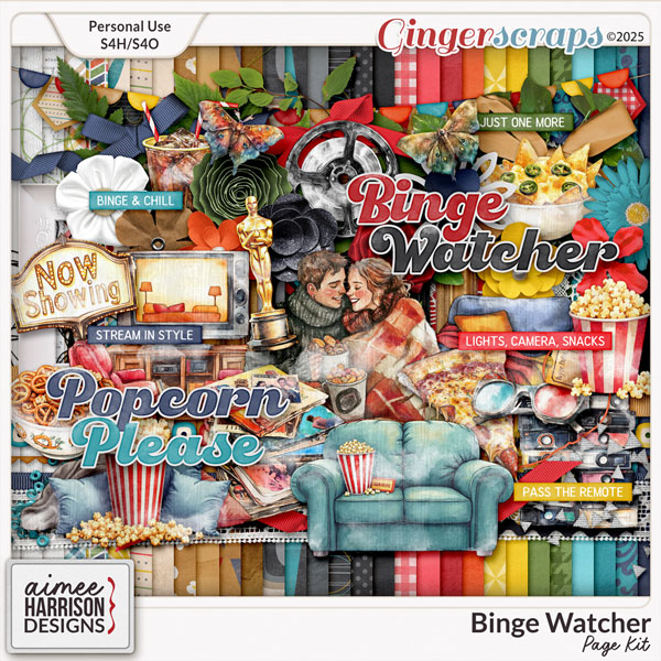 Binge Watcher Page Kit by Aimee Harrison