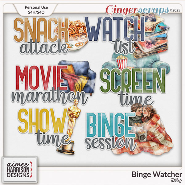 Binge Watcher Titles by Aimee Harrison