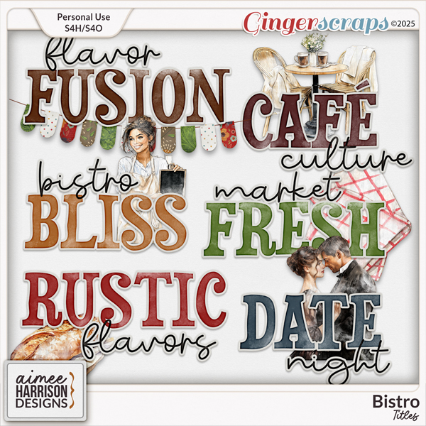 Bistro Titles by Aimee Harrison