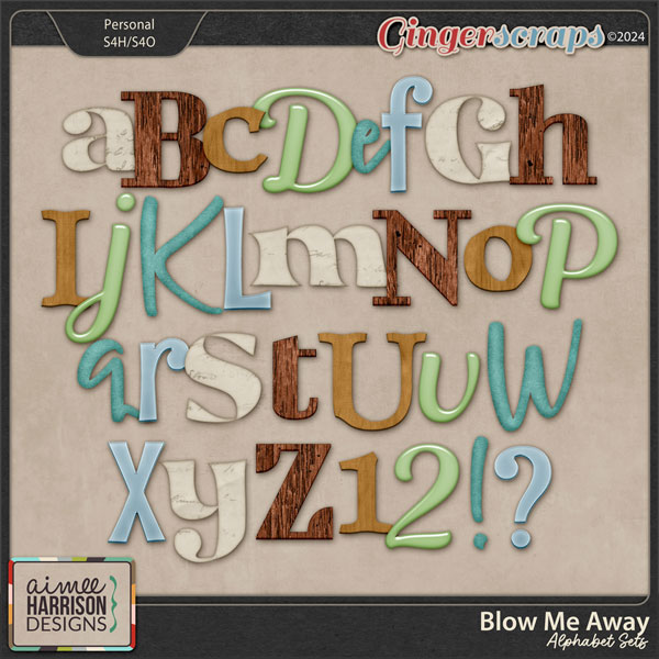 Blow Me Away Alphabet Sets by Aimee Harrison