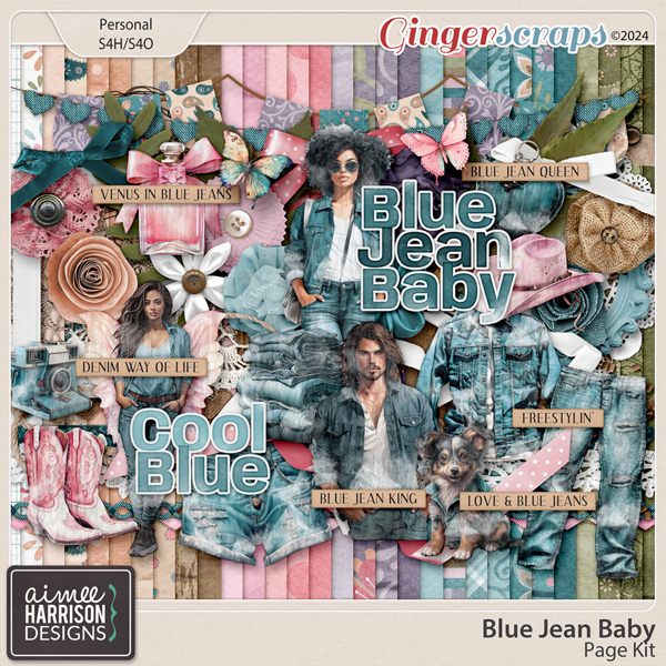 Blue Jean Baby Page Kit by Aimee Harrison