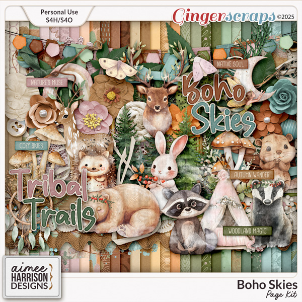 Boho Skies Page Kit by Aimee Harrison
