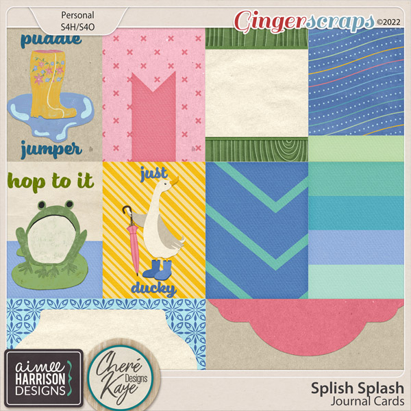 Splish Splash Journal Cards by Aimee Harrison and Chere Kaye Designs