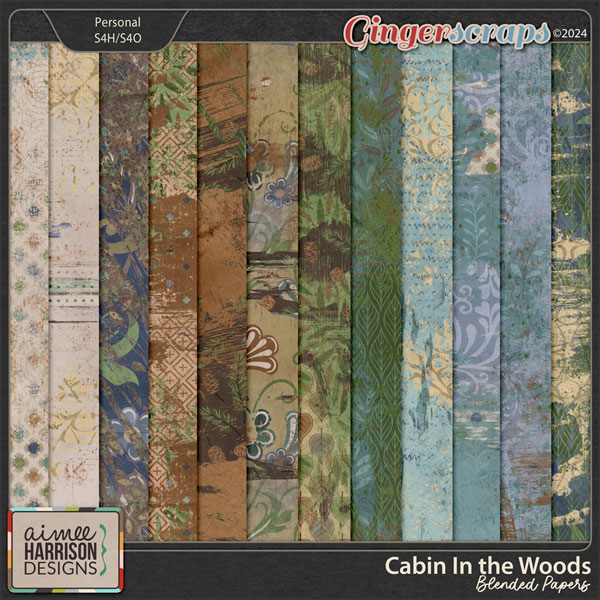 Cabin in the Woods Blended Papers by Aimee Harrison