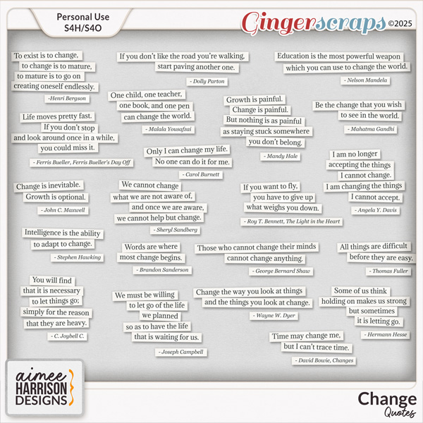 Change Quotes by Aimee Harrison