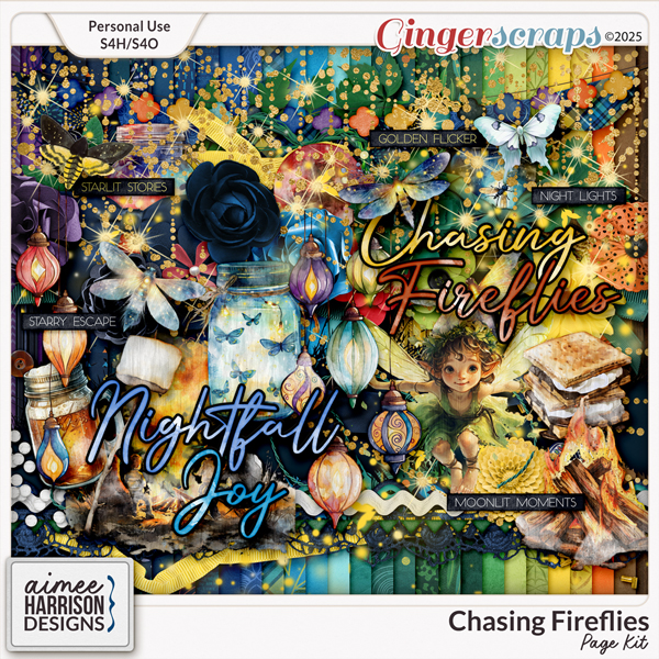 Chasing Fireflies Page Kit by Aimee Harrison