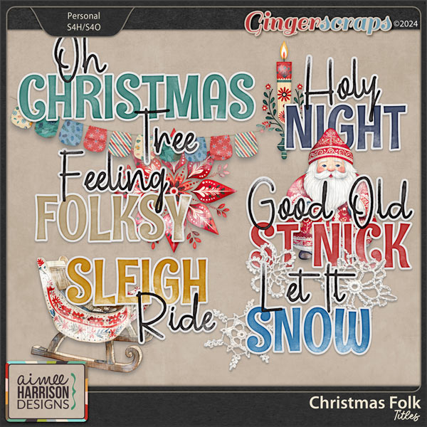 Christmas Folk Titles by Aimee Harrison