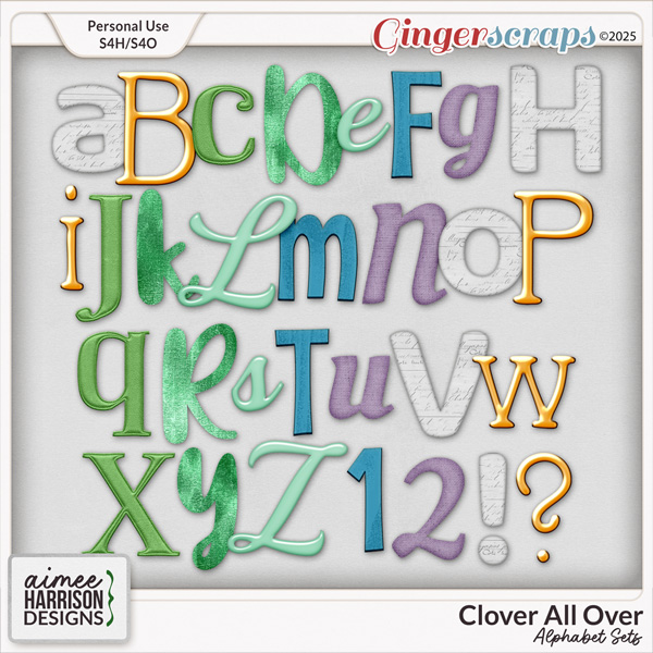 Clover All Over Alphabet Sets by Aimee Harrison