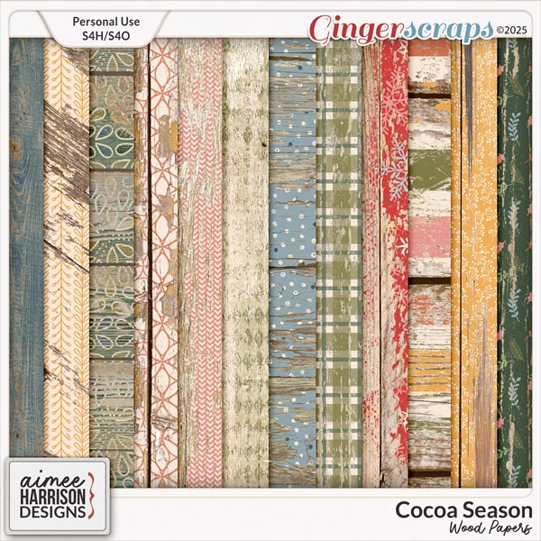 Cocoa Season Wood Papers by Aimee Harrison