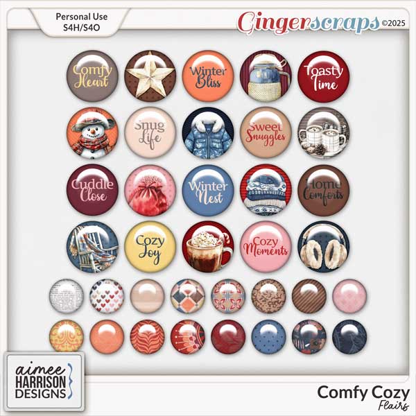 Comfy Cozy Flairs by Aimee Harrison