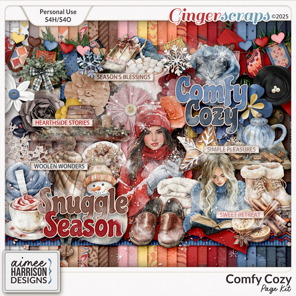 Comfy Cozy Page Kit by Aimee Harrison