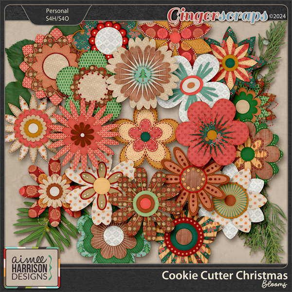 Cookie Cutter Christmas Blooms by Aimee Harrison