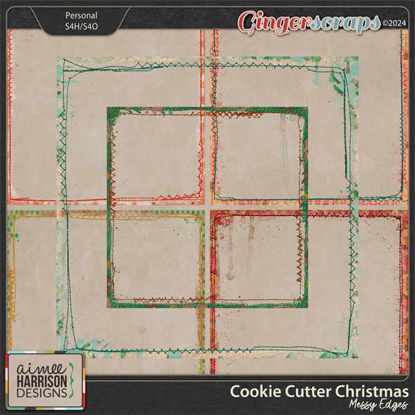 Cookie Cutter Christmas Messy Edges by Aimee Harrison