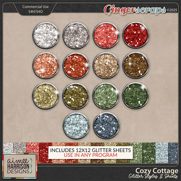 Cozy Cottage Glitters by Aimee Harrison