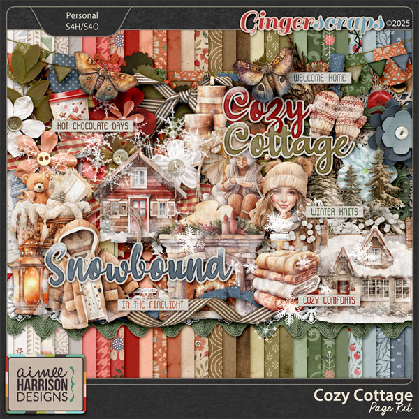 Cozy Cottage Page Kit by Aimee Harrison