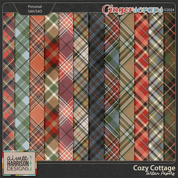 Cozy Cottage Tartan Papers by Aimee Harrison