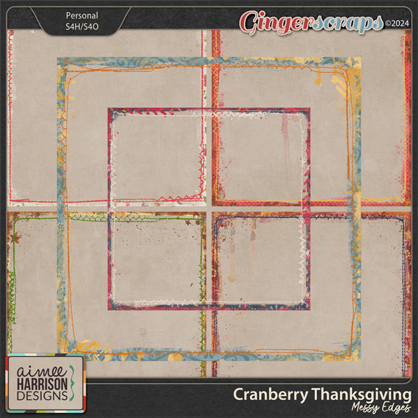 Cranberry Thanksgiving Messy Edges by Aimee Harrison