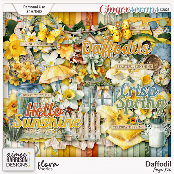 Daffodil Page Kit by Aimee Harrison