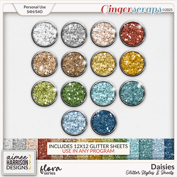 Daisies Glitters by Aimee Harrison