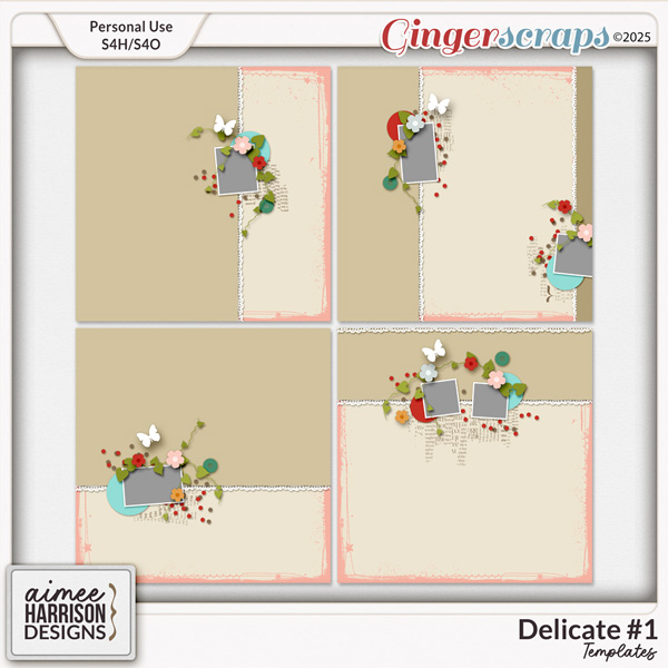 Delicate #1 Templates by Aimee Harrison