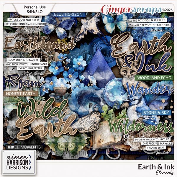 Earth & Ink Page Kit by Aimee Harrison