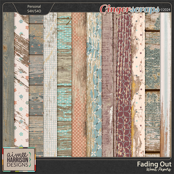 Fading Out Wood Papers by Aimee Harrison