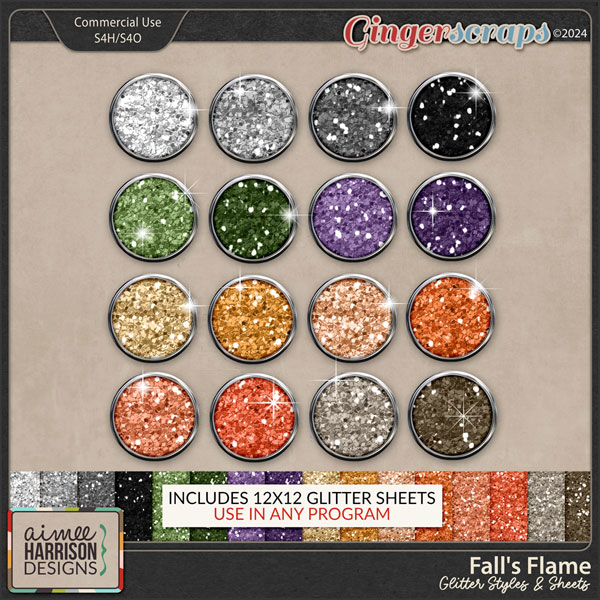 Fall's Flame Glitters by Aimee Harrison