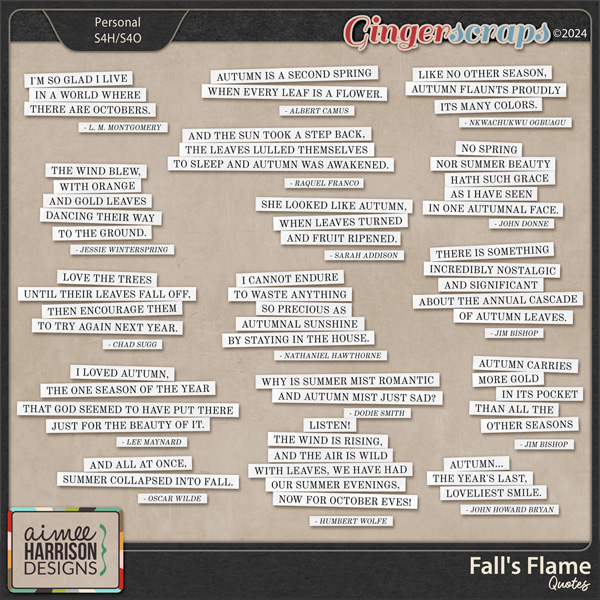 Fall's Flame Quotes by Aimee Harrison