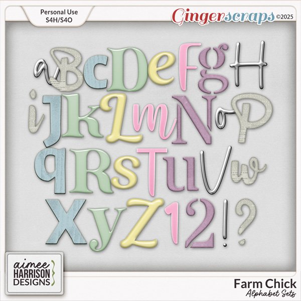 Farm Chick Alphabet Sets by Aimee Harrison