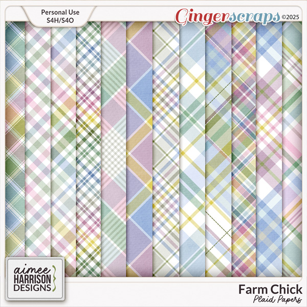 Farm Chick Plaid Papers by Aimee Harrison