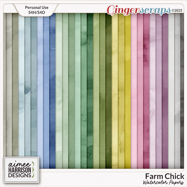Farm Chick Watercolor Papers by Aimee Harrison