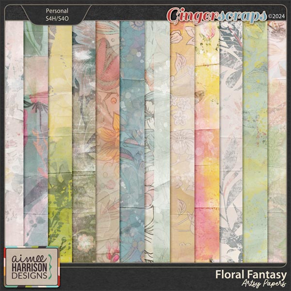 Floral Fantasy Artsy Papers by Aimee Harrison