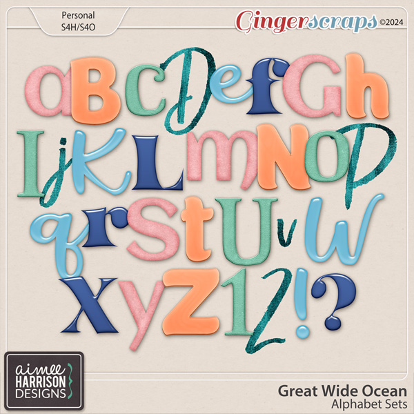 Great Wide Ocean Alphabet Sets by Aimee Harrison