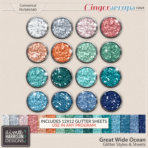 Great Wide Ocean Glitters by Aimee Harrison