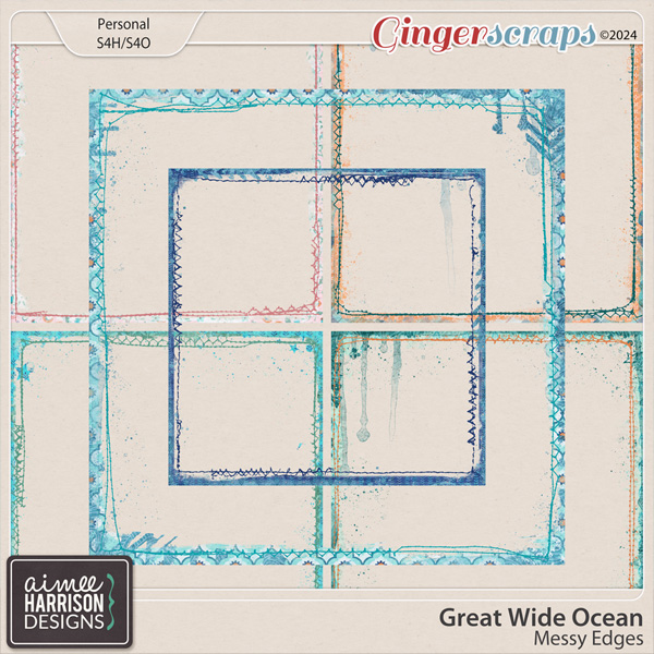 Great Wide Ocean Messy Edges by Aimee Harrison