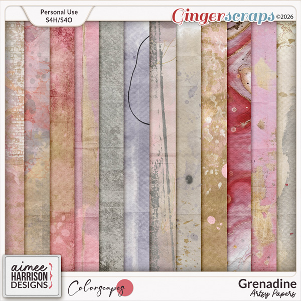 Grenadine Artsy Papers by Aimee Harrison