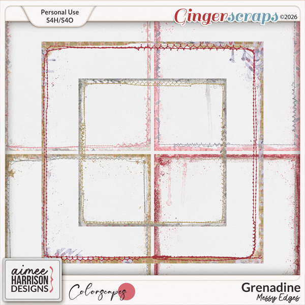 Grenadine Messy Edges by Aimee Harrison