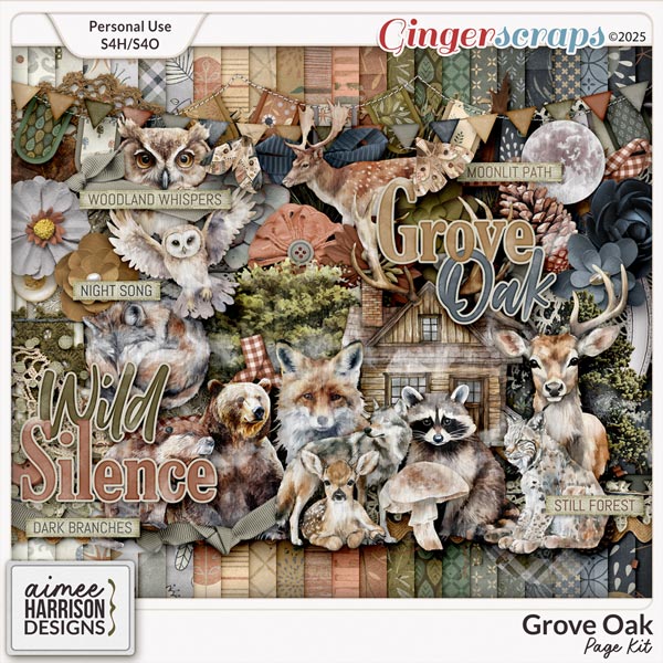 Grove Oak Page Kit by Aimee Harrison