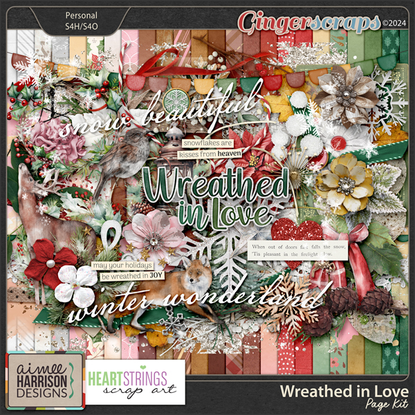 Wreathed In Love Page Kit by Aimee Harrison & Heartstrings Scrap Art