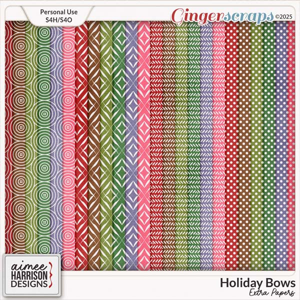 Holiday Bows Extra Papers by Aimee Harrison