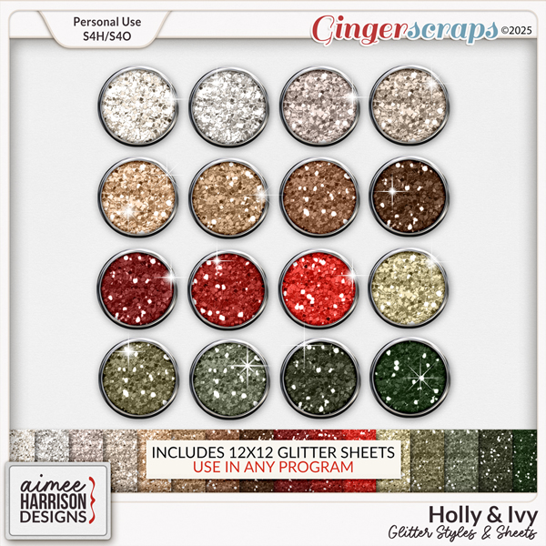 Holly & Ivy Glitters by Aimee Harrison