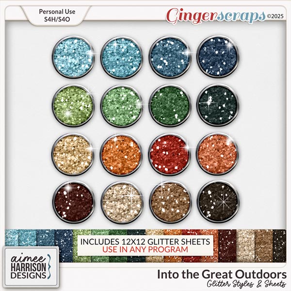 Into the Great Outdoors Glitters by Aimee Harrison