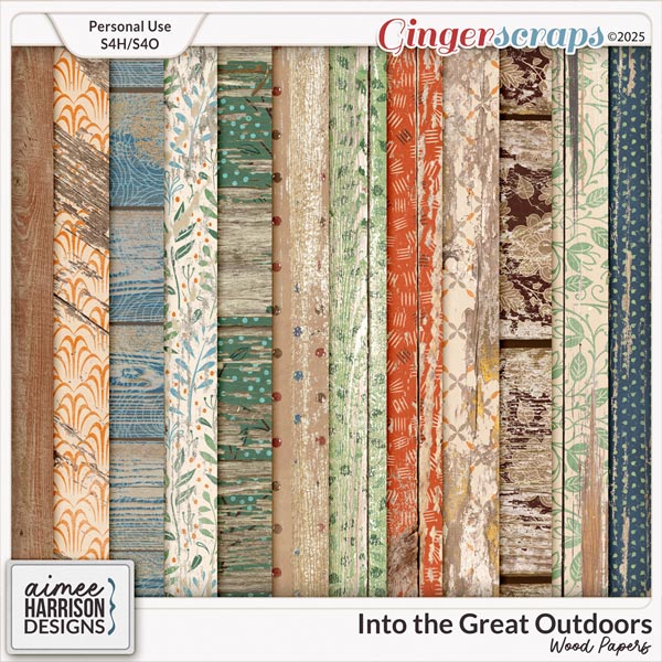 Into the Great Outdoors Wood Papers by Aimee Harrison