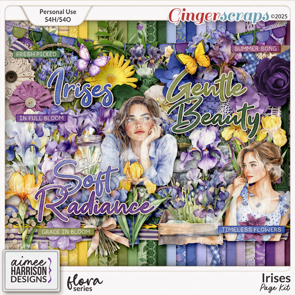 Irises Page Kit by Aimee Harrison