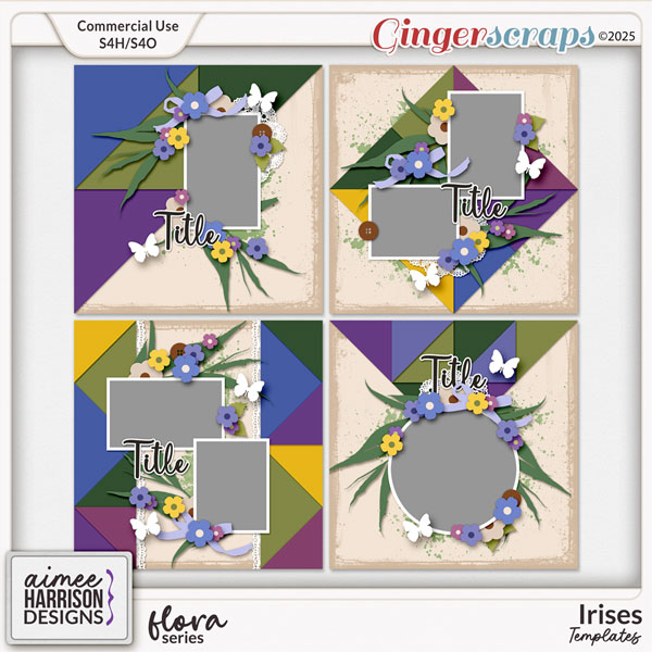 Irises Templates by Aimee Harrison