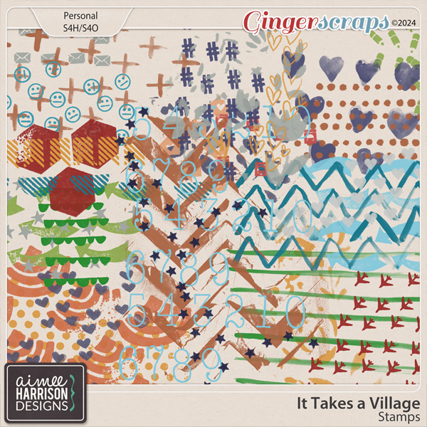 It Takes a Village Stamps by Aimee Harrison
