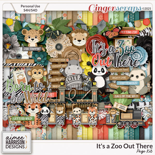It's a Zoo Out There Page Kit by Aimee Harrison