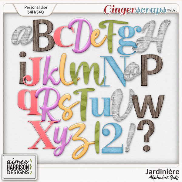 Jardinière Alphabet Sets by Aimee Harrison